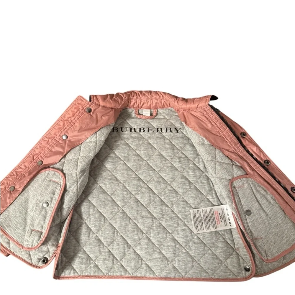 Burberry Pink Quilted Jacket - size 18mo
